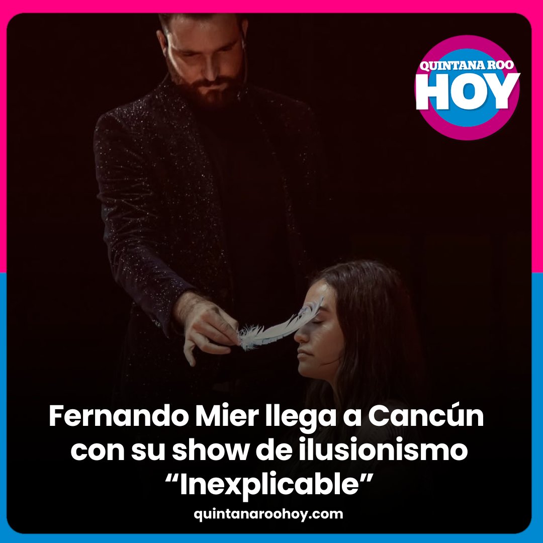 QuintanaRooHoy1's tweet image. #Cultura 😎🤩| El Auditorio Stoa recibirá este fin de semana al ilusionista mexicano que fusiona magia y mentalismo
Leer Nota: wp.me/p9prmQ-23ja
#Magia #showdemagia #Cancún #QuintanaRoo