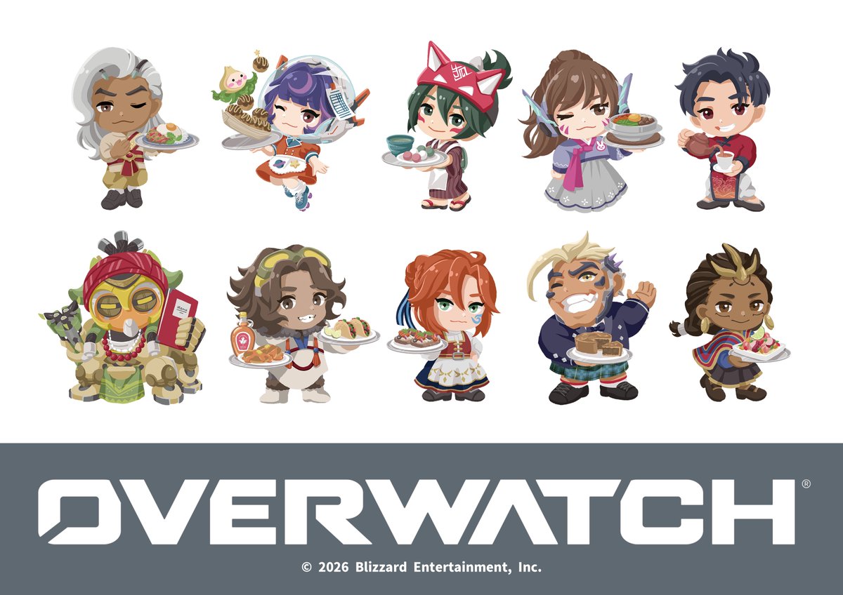 ◢◤illustration ⚡ ˎˊ˗

素敵なミニキャライラストは、
うにたころも様(<a href="/UNITAtata_/">うにた ころも🍤</a> ) にご担当いただきました！

店頭装飾も合わせて、ぜひお楽しみください！
👉prtimes.jp/main/html/rd/p…

#オーバーウォッチ2 #Overwatch2
#OWダイスコラボ