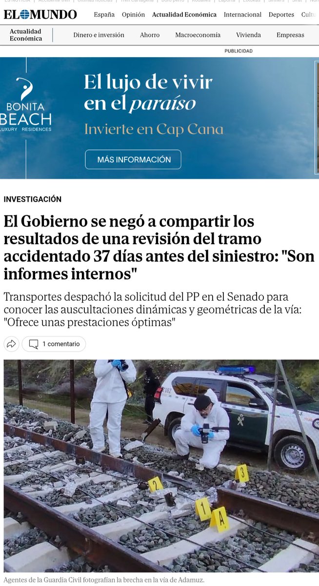 SaraHispania's tweet image. 🔴 ULTIMA HORA 🔴

🔴🗞 El Gobierno se negó a compartir los resultados de una revisión del tramo accidentado 37 días antes del siniestro: "Son informes internos".

🔴✒️ La cara de hormigón armado es poco.

‼️A la cárcel todos los responsables políticos ya, e inhabilitación de por…