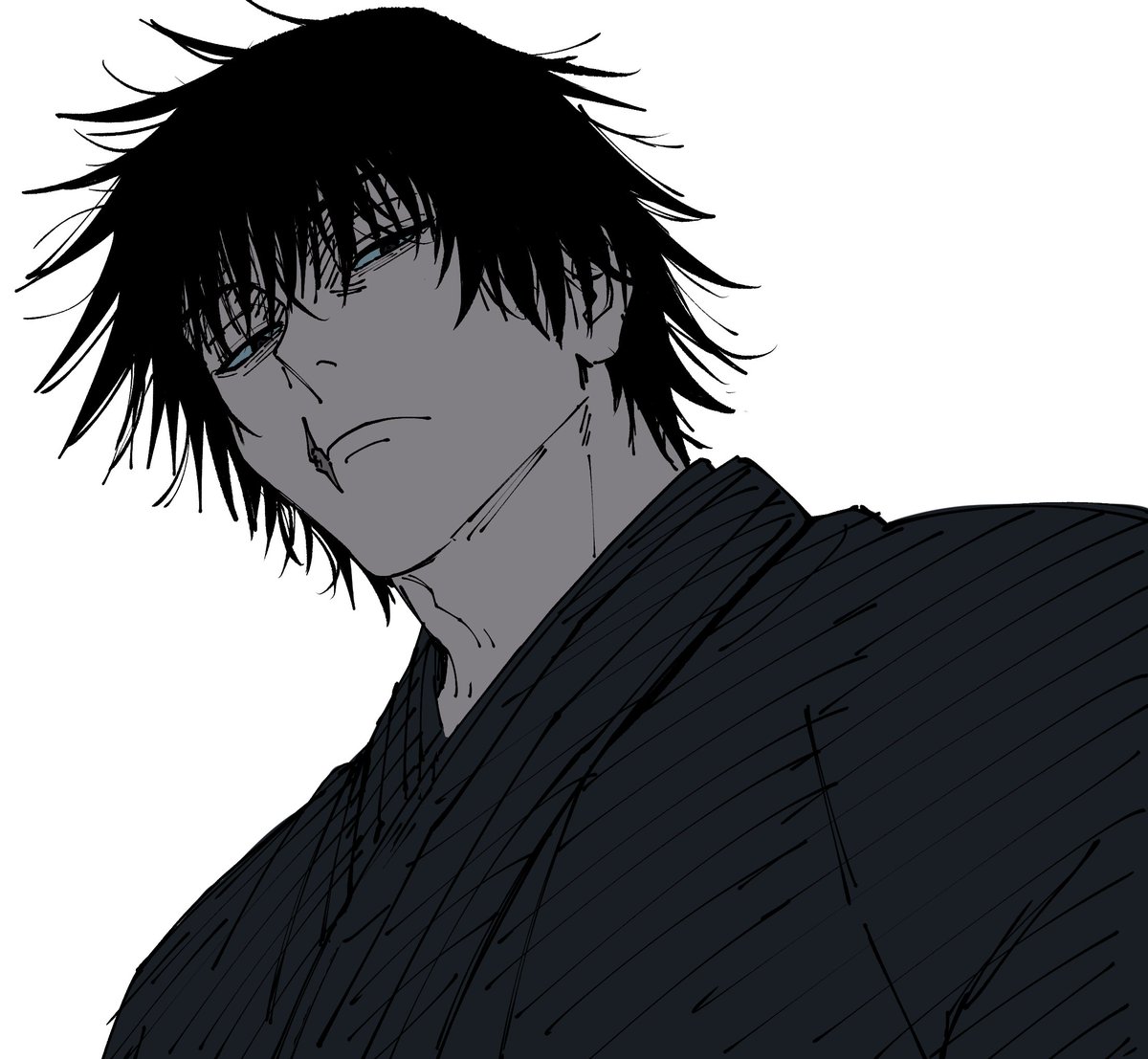 v0idzenin's tweet image. The strongest 😪

#toji #jjk #fanart