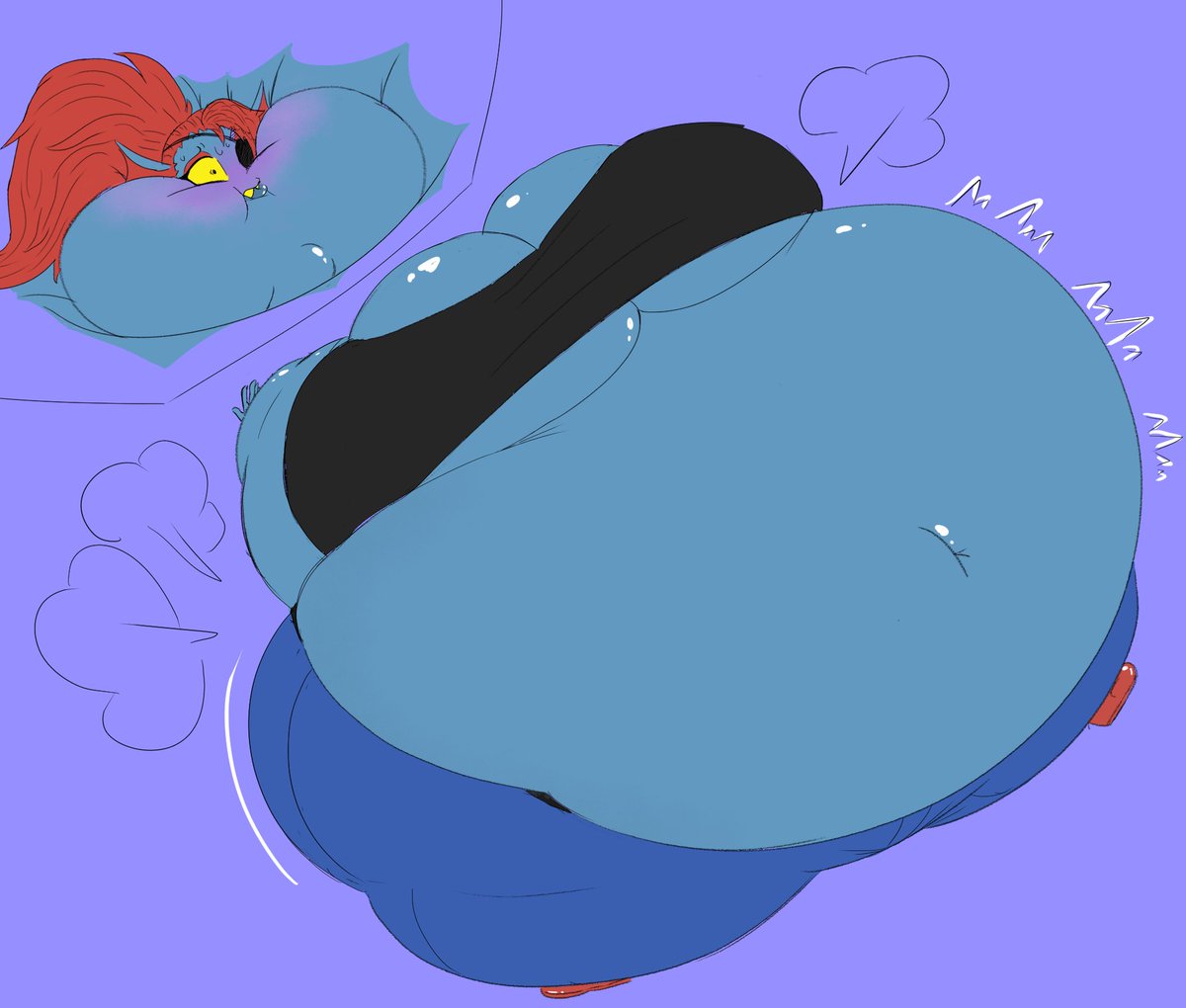 Pufferfish undyne quick color (Will fully finish it when i get the time)