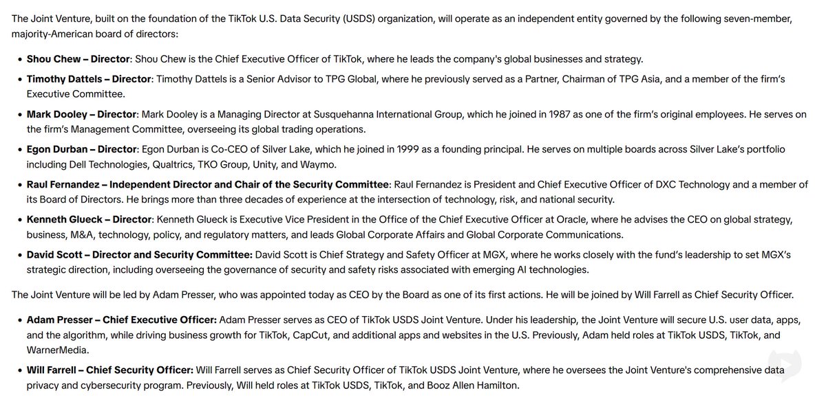 🇺🇸🇨🇳 | ÚLTIMA HORA: La Casa Blanca y China acuerdan venta de TikTok en EE.UU. a inversionistas respaldados por Trump.