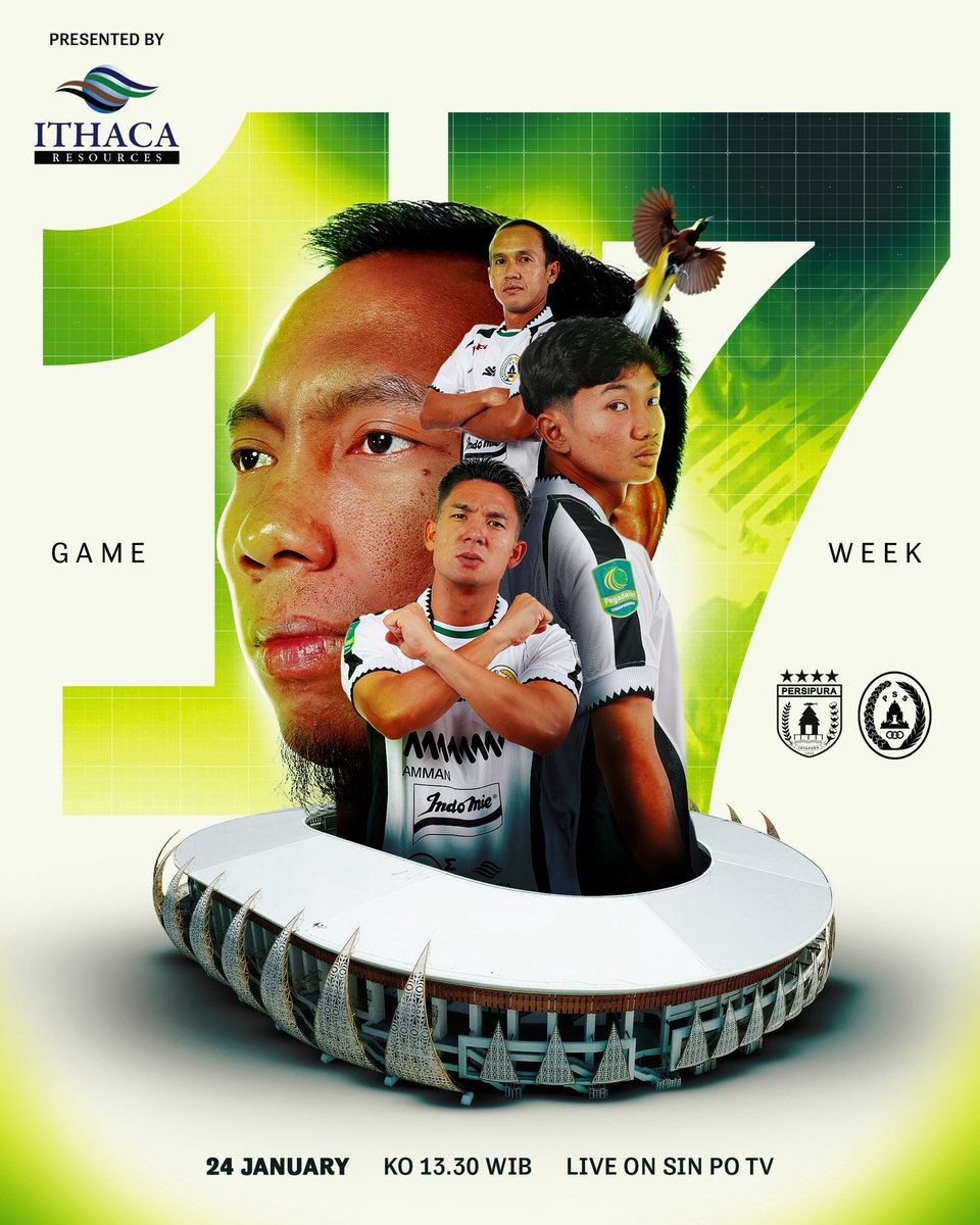 PSSleman's tweet photo. 𝐇-𝟏 #𝐏𝐒𝐒𝐝𝐚𝐲 🦅

🆚 Persipura Jayapura
🏟️ Lukas Enembe, Jayapura
⏰ Sabtu (24/1) 13.30 WIB
📺 Sin Po TV

#PSS #COSE #PSSvsPersipura https://t.co/bkcCNijT1N