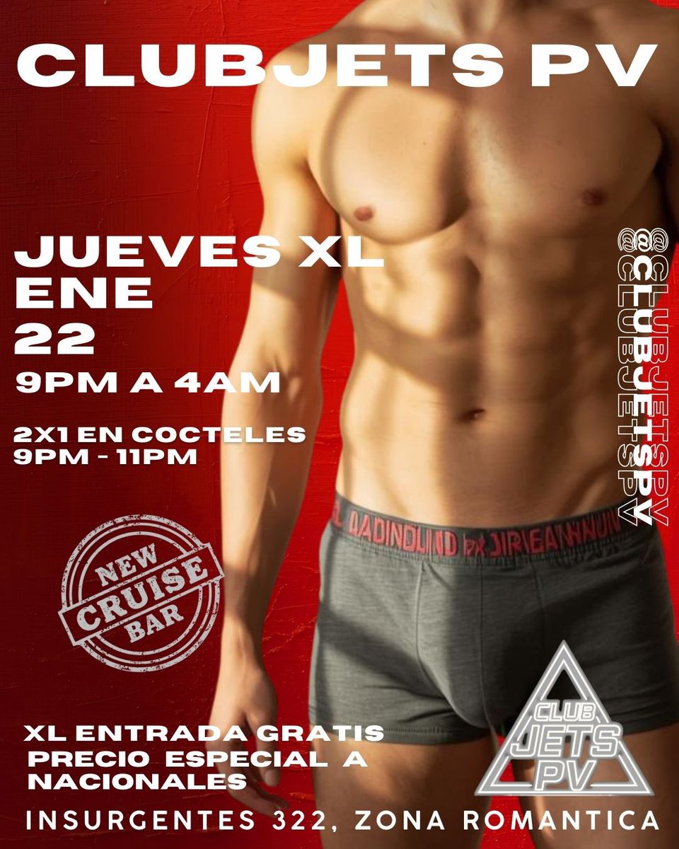 XL NIGHT @ ClubJets
Big bodies. Heavy heat. No limits.
Bears, cubs, daddies, muscle, thick, curious — if you crave it, you belong here.
Darkrooms. Cabins. Sweat. Desire.
Come big. Leave wrecked.
