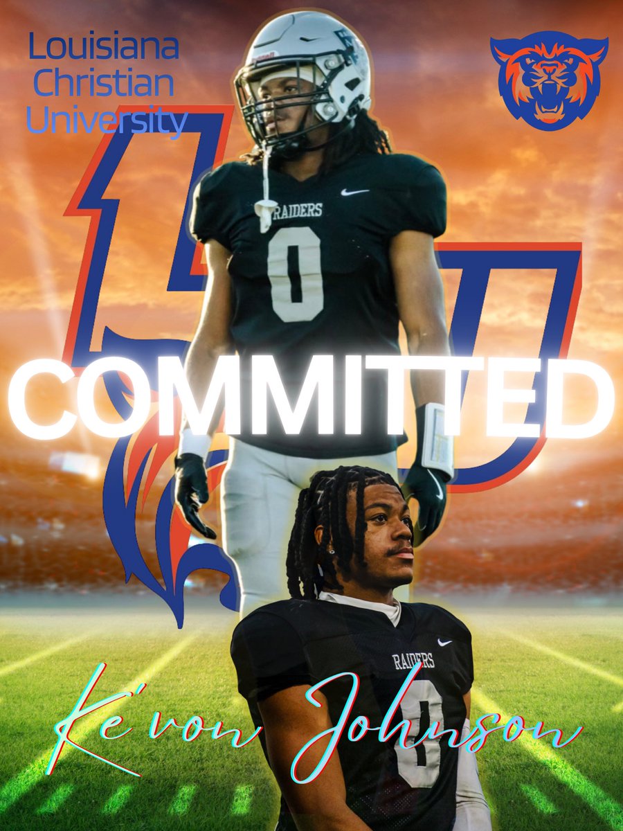 1kevonjohnson's tweet photo. I am very honored and blessed to say that I have committed to @LCU_ftball Thank you everyone who has helped me on my journey to get here. Jobs not finished!💙🧡

@Coach_Mac23 @coreydauphine @GeauxPrepsLA @GridironFootbal @valuedathletics @N3XTrecruiting @CSAPrepStar @TopPreps @alexfontenot7 @Jeff_XOS @RecruitLouisian