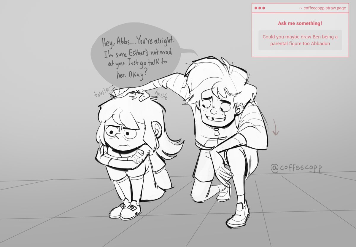 coffeecopp's tweet image. Big brother Ben to the rescue. #hauntedhotel #abaddon  #hauntedhotelfanart