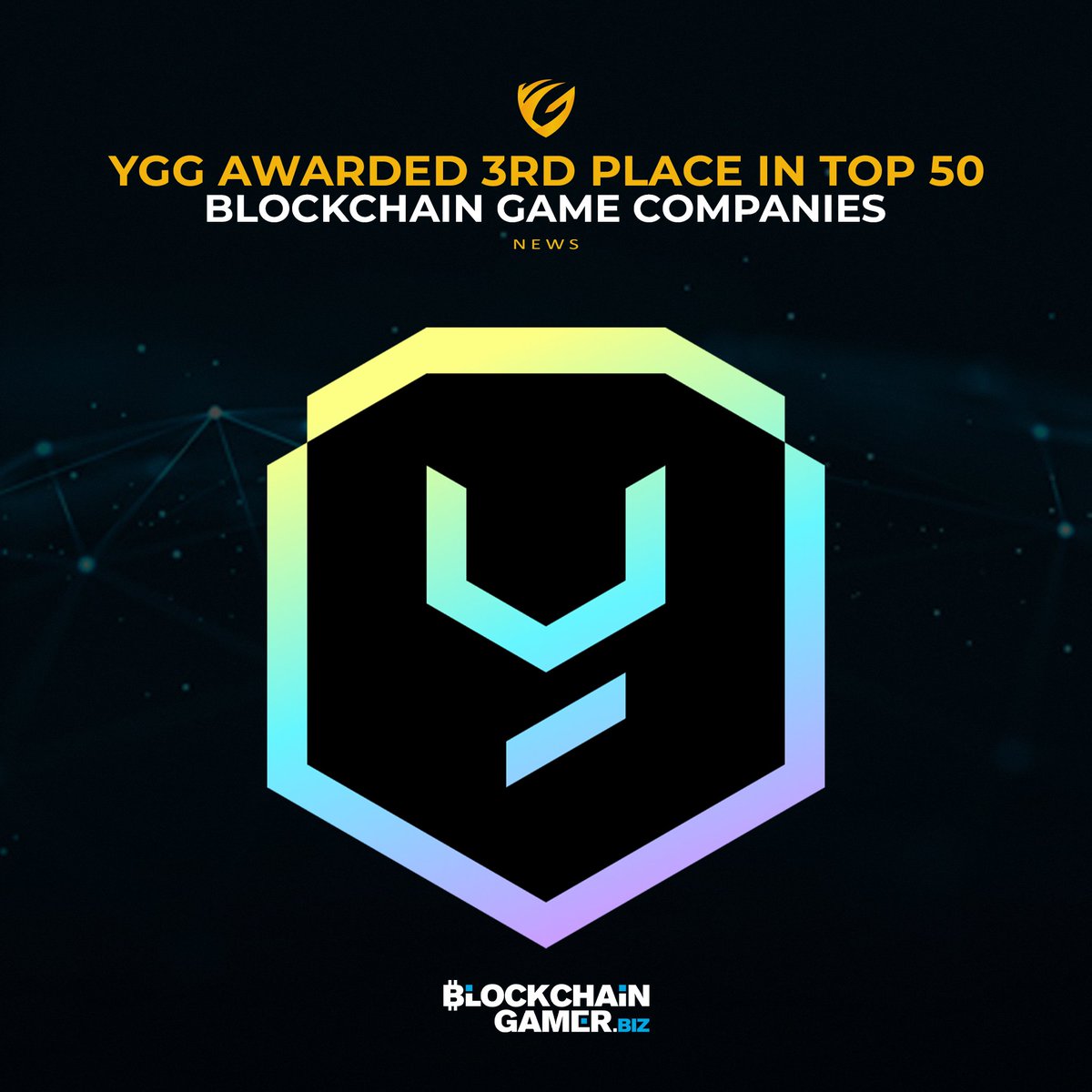 BREAKING: <a href="/YieldGuild/">Yield Guild Games</a> ranked 3rd in BlockchainGamerBiz’s Top 50 Blockchain Game Companies list for 2026.

YGG moved up 12 spots from last year’s ranking.

The list recognizes the top 50 gaming companies that the media site believes will succeed in the year to come.

<a href="/gabusch/">Gabby Dizon | YGG</a>,