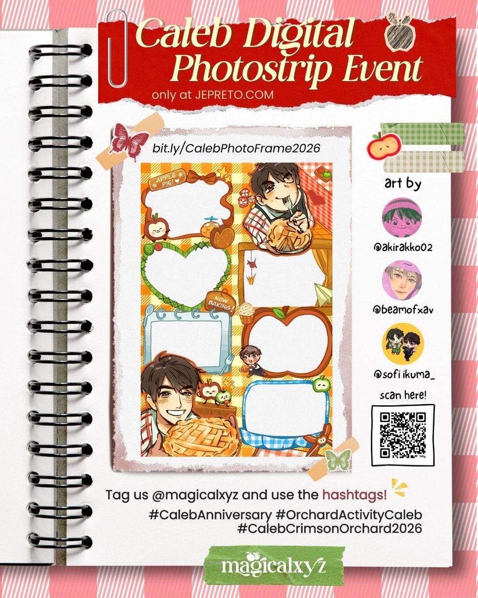 🥧🍎𝐃𝐢𝐠𝐢𝐭𝐚𝐥 𝐏𝐡𝐨𝐭𝐨𝐬𝐭𝐫𝐢𝐩 𝐄𝐯𝐞𝐧𝐭 ✨

We are releasing a photoframe in digital form, so for those who can’t participate the offline photoframe fret not!! 

Digital photoframe with cute applepie designed by our superstar and talented artists!!👩‍🎨 
<a href="/beamofxav/">Zora |</a> (on x)