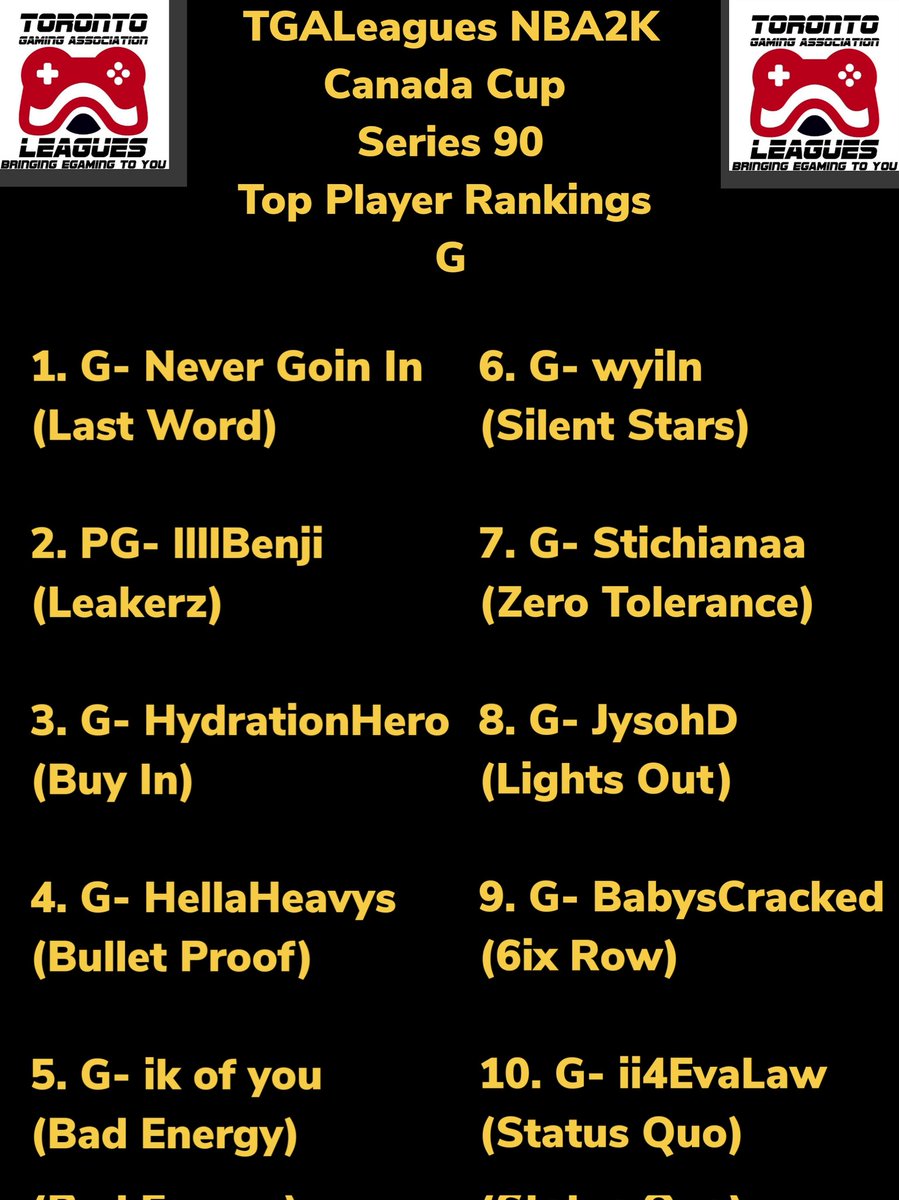 TGALeagues tweet media