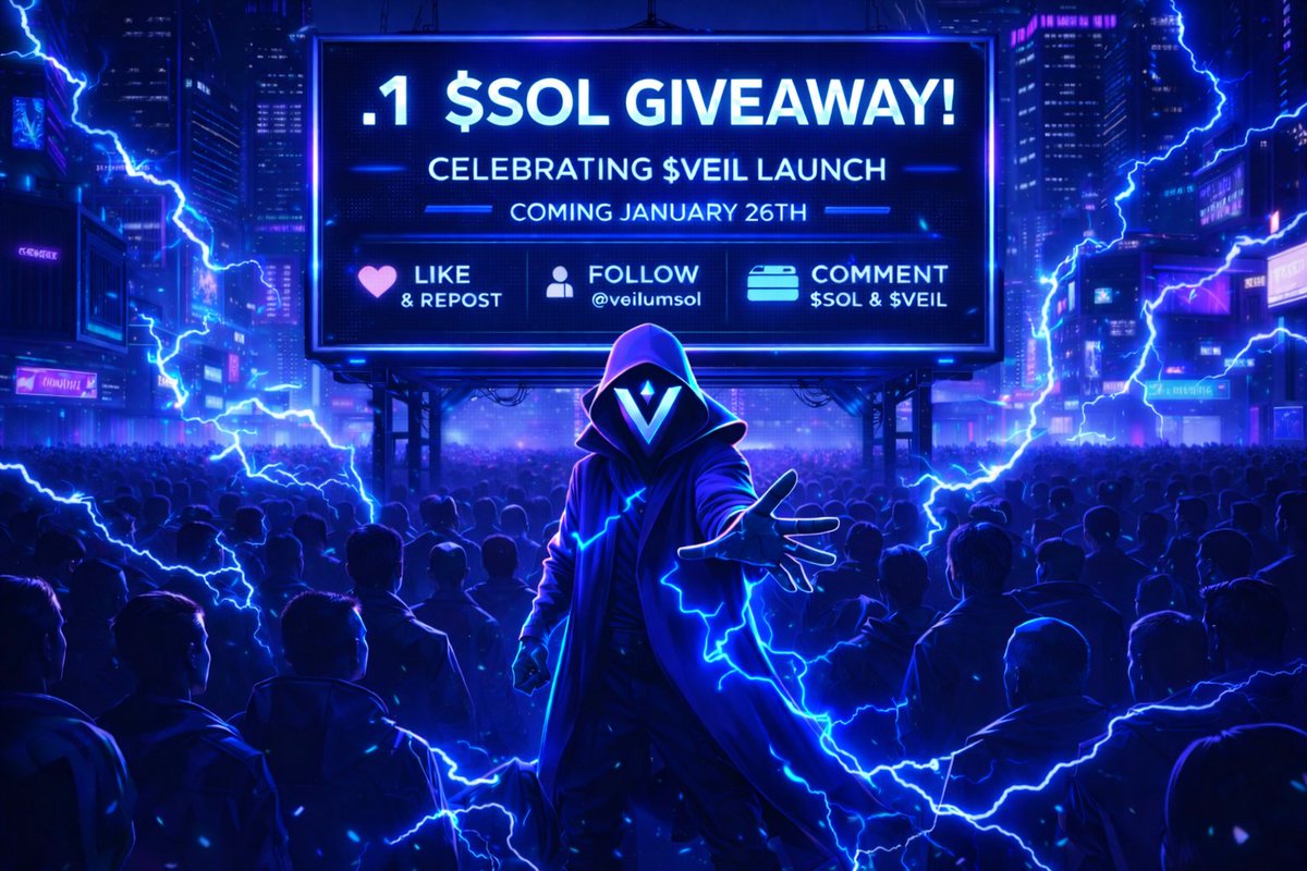 VeilumSol's tweet image. ✨ Veilum Protocol launches January 26th! ✨

🎁 We’re rewarding the community with a .1 $SOL giveaway to 1 winner.

 To enter:
❤️ Tap like &amp;amp; share this post
👤 Follow @veilumsol
📝 Reply with your $SOL wallet address and the new ticker $VEIL

⏱️ You have 24 hours to enter — good…