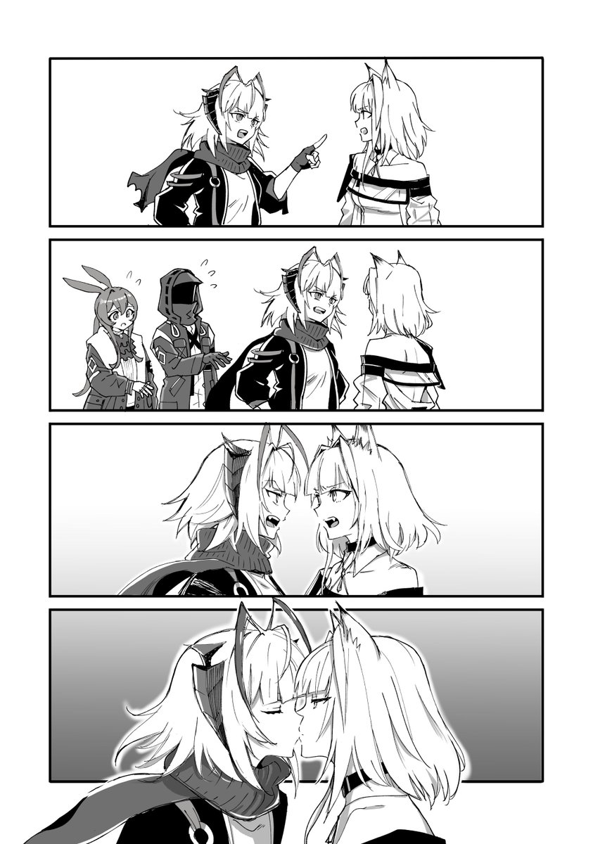喧嘩するケルシーとだぶち漫画❤️💢💚

#アークナイツ #明日方舟 #Arknights