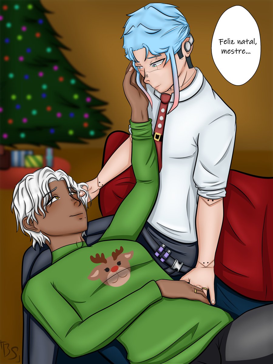 PSpyinx's tweet photo. nao posto faz mt tempo mas aq uma arte de natal do Armin (meu OC) com o Lik (OC de @Kinzinho_0 )!!!

#art #OC https://t.co/EtY7hTgMtF
