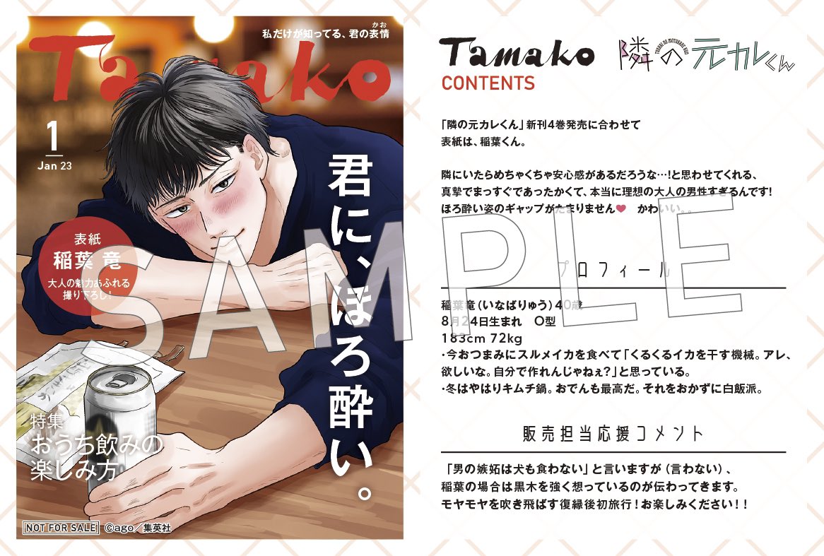 ◆コミック特典情報◆

本日、1月23日(金)
💕#私の彼氏棚💕
「TSUTAYA限定 雑誌風イラストカード」配布開始✨

『Re:blue』9巻
『#突風とビート』4巻
『#隣の元カレくん』4巻

おひとり様各巻2冊まで
なくなり次第配布終了

#超コミツタ
#TSUTAYA
#カメイドクロック
#TBS亀戸
