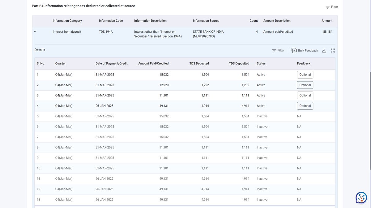 TOXIC__DIVINE's tweet photo. @IncomeTaxIndia
TDS on bank interest was deducted during FY 2024–25 under Sec 194A and is reflected in Form 26AS/AIS
As the current year is 2026, kindly confirm whether I can still claim a refund by filing ITR for AY 2025–26, or if the time limit has expired
Screenshot Attached https://t.co/y1jS03OPjT