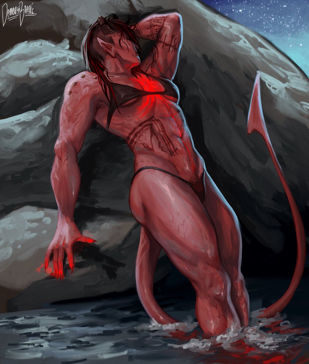 demonsbane___'s tweet image. reposting the humble karlach anatomy practice because there was a huge typo on my first attempt #bg3