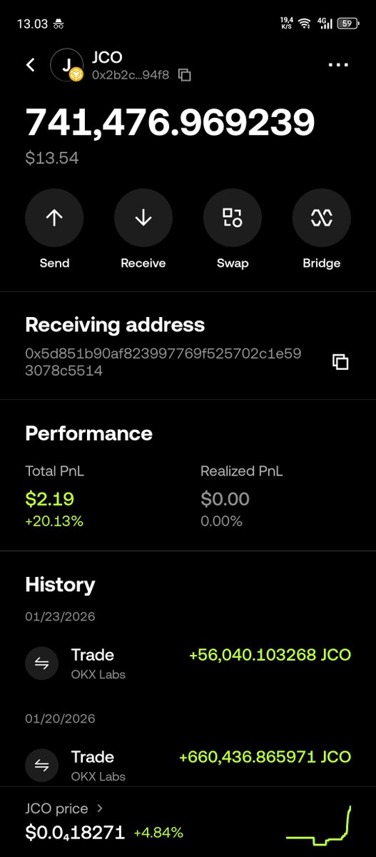 xveyzay's tweet photo. True winners don’t chase pump they hold $JCO and let patience turn belief into growth. Let’s build together @jcotoken 🚀

JCOTOKEN Ca : 0x2b2c656c8d4b2f50f75f084ddeec311ce19c94f8

My wallet address : 0x5D851b90AF823997769f525702c1e593078C5514

$JCO #JcoToken #BNBChain #BNB https://t.co/VTL8iRq7BW
