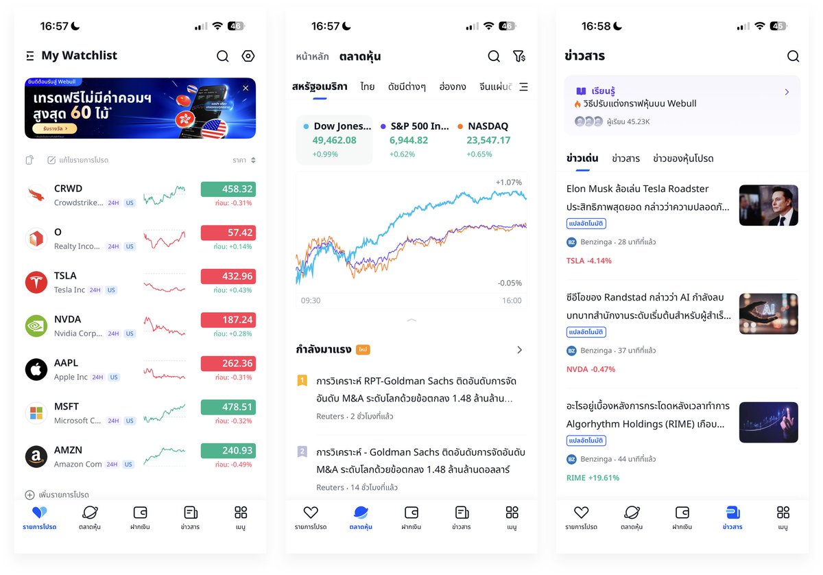 [Sponsorship] รีวิว Webull แอปซื้อหุ้นทางเลือกใหม่อีกตัว ⚡️
จริงๆ แล้ว แอปเทรด Webull ดังอยู่แล้วที่เมืองนอก และมีค่าคอมต่ำเพียง 0.10% ก็เลยลองเข้าไปดูเพิ่มเติม เพื่อนำมาเล่าต่อ ให้ทุกคนได้รู้ข้อมูลนะคะ

โดยสรุปคร่าวๆ คือเป็นอีกหนึ่งทางเลือกที่น่าสนใจ