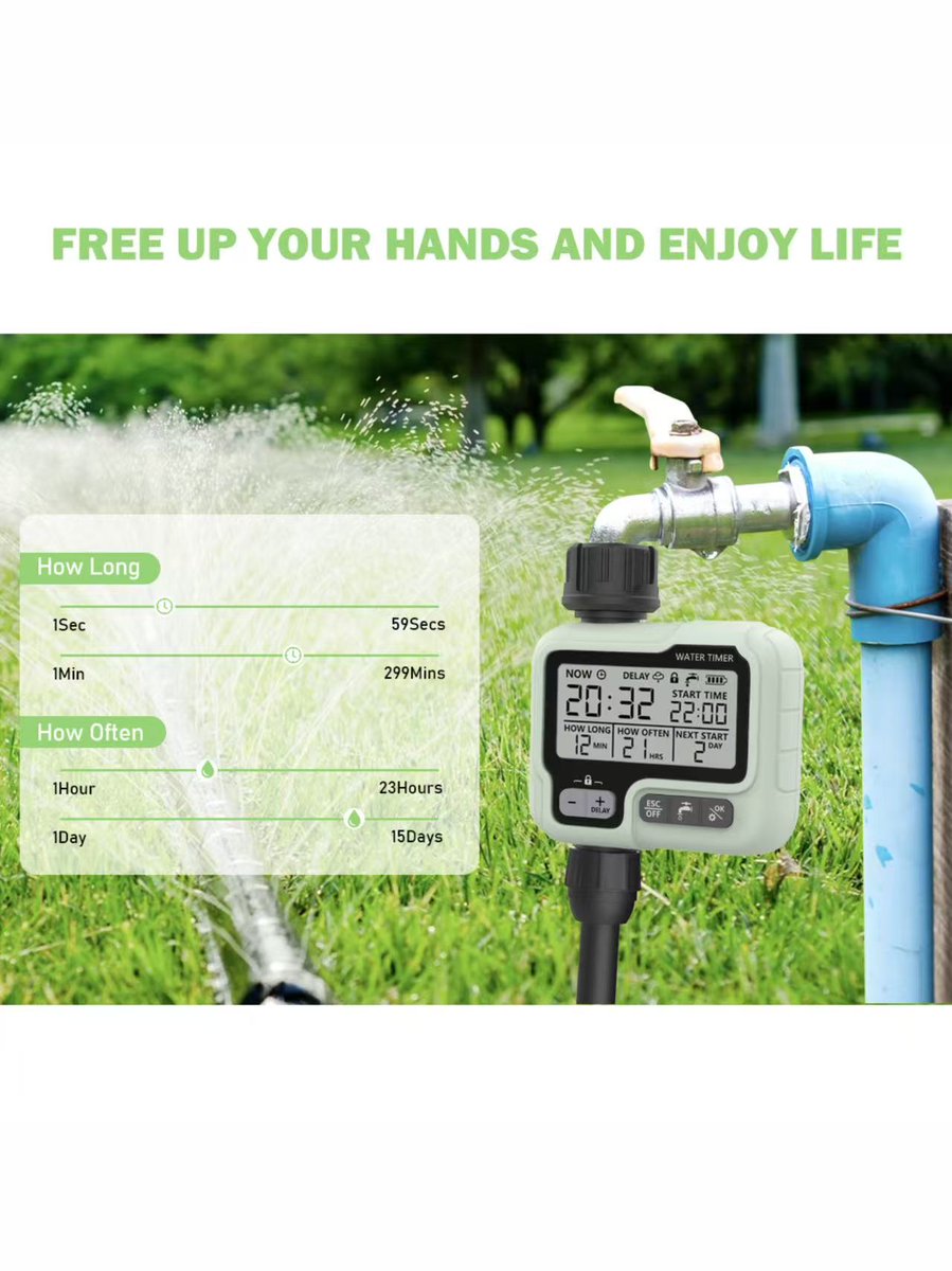 Eshico_Ningbo's tweet image. 🥰Our Garden's Best Friend!

HCT-322🌷
🌱Suitable for various scenarios
🌱Rain delay function
🌱Automatic watering &amp;amp; manual watering
🌱Customizable watering schedules
🌱IPX5 water-resistant

Free Your Hands and Enjoy Life!🌈

#WaterTimer #gardening #greenhouse #plants #Flowers
