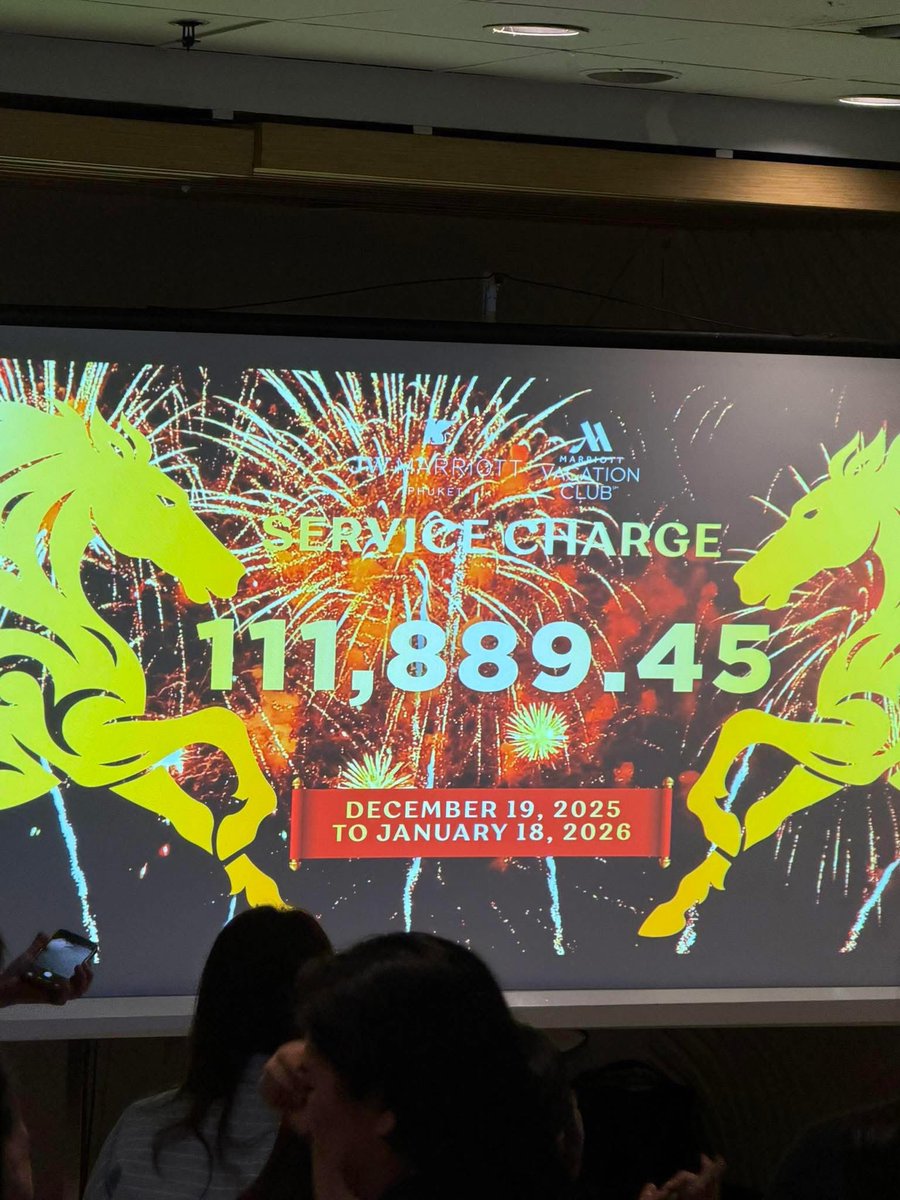 RonallChersan's tweet image. 💸 โรงแรม JW MARRIOTT PHUKET และ MARRIOTT VACATION CLUB ประกาศยอด Service Charge สำหรับพนักงานประจำวันที่ 19 ธ.ค.68-18 ม.ค.69

จำนวน 111,889.45 บาทต่อคน

//ตอนนี้กำลังเป็นที่ฮือฮาในวงการมาก เพราะที่อื่นโดยเฉลี่ยได้ช่วงนี้ประมาณ 1-5หมื่นบาท 🤩