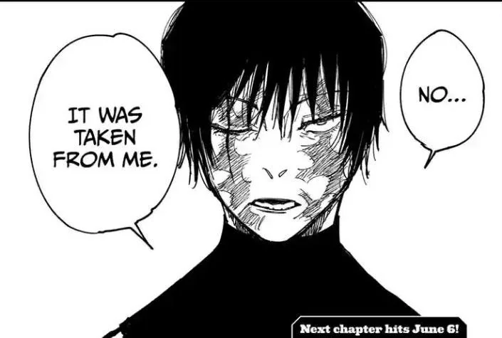 mitsukanehive's tweet image. One thing i resent gege is the fact this panel led to  nowhere. Back then, i thought this would lead to some interesting development (or regression) from maki, affecting her personality, relationships, etc.

Then when she returns, she's acting like her old self #SadToSee