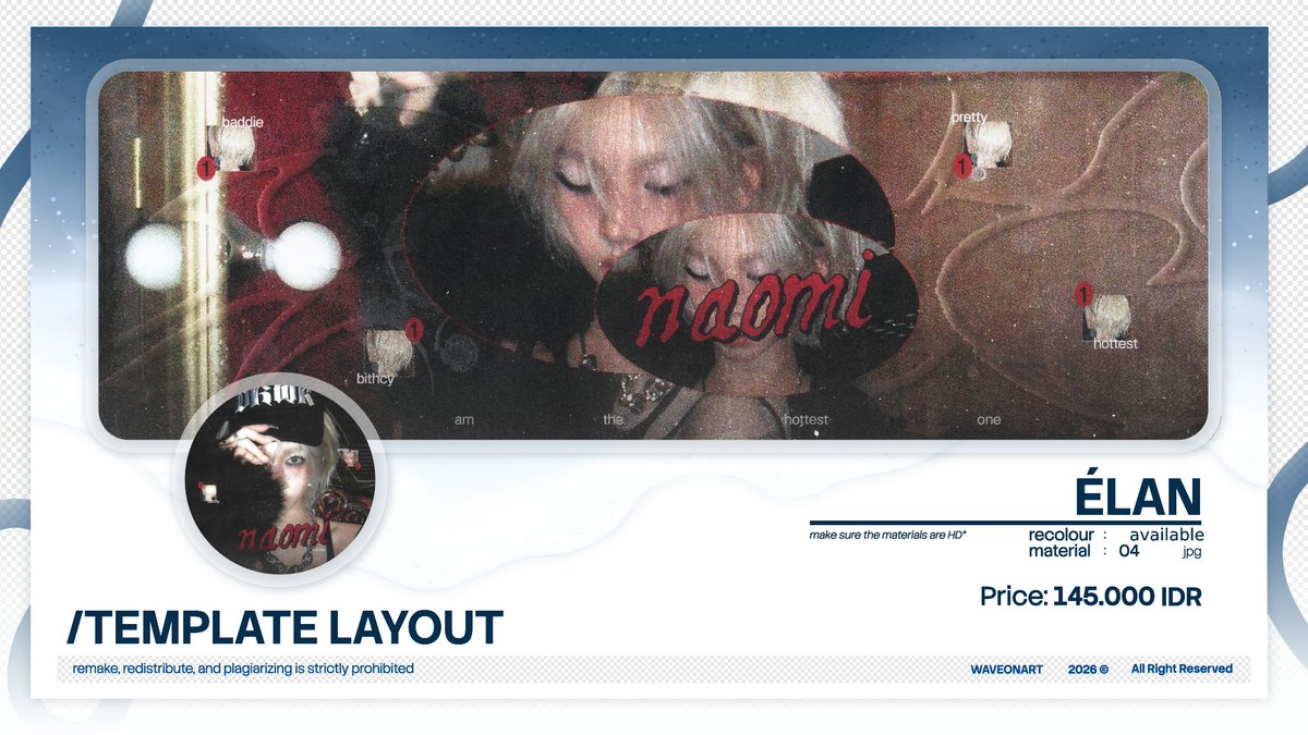 WaveOnArt's tweet image. Help repost will be appreciated, thanks! 
 
Hello, Laut bawa template layout for personal maupun comersil use nih! Bisa langsung dijemput sekarang juga di DM or Tele (bio) Laut, ya. Check thread for more detail, thanks!
 
(4/6)
  
#zonauang #zonaba #zonajajan