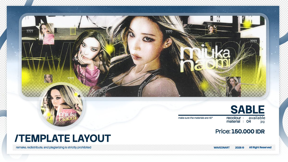 WaveOnArt's tweet image. Help repost will be appreciated, thanks! 
 
Hello, Laut bawa template layout for personal maupun comersil use nih! Bisa langsung dijemput sekarang juga di DM or Tele (bio) Laut, ya. Check thread for more detail, thanks!
 
(4/6)
  
#zonauang #zonaba #zonajajan