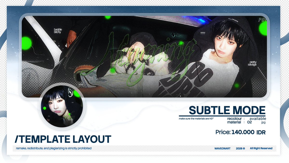 WaveOnArt's tweet image. Help repost will be appreciated, thanks! 
 
Hello, Laut bawa template layout for personal maupun comersil use nih! Bisa langsung dijemput sekarang juga di DM or Tele (bio) Laut, ya. Check thread for more detail, thanks!
 
(4/6)
  
#zonauang #zonaba #zonajajan