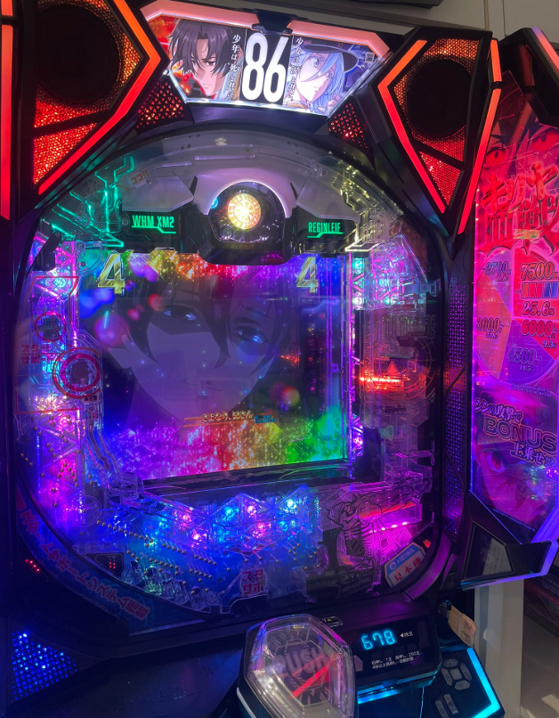 平和のスマパチ新台 e 86-エイティシックス- 筐体の写真が 天王寺
