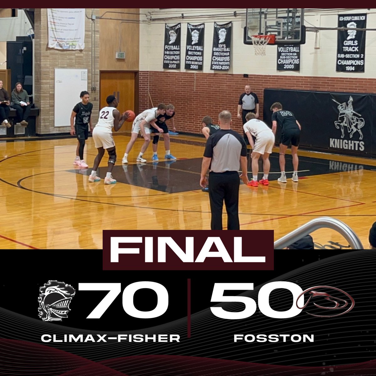 The Greyhound boys basketball team dropped to 2-10 on the year after a 70-50 loss to the Climax-Fisher Knights tonight 🏀 #FosstonStrong