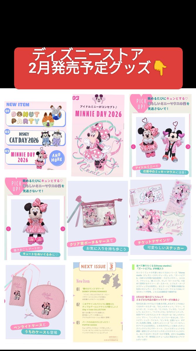 アイドルミニーちゃん ズトピ 猫の日 #ディズニーストア 2月発売 新作