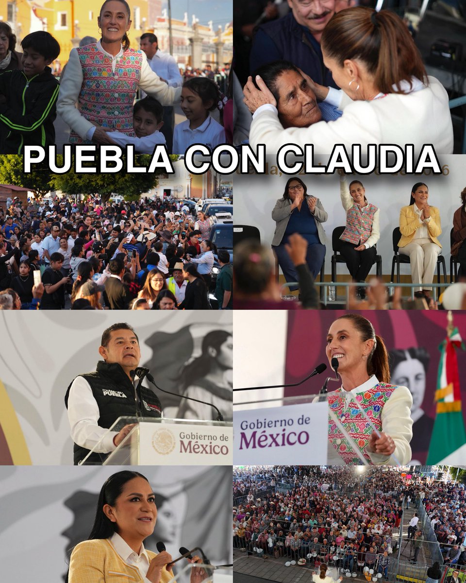 Rocha4T's tweet image. AMOR CON AMOR, SE PAGA

Hoy Puebla abrazó con mucho cariño a la Presidenta @Claudiashein 

Junto al Gobernador @armentapuebla_, la Secretaria @A_MontielR se entregaron Pensiones Mujeres Bienestar en Acatzingo

La Cuarta Transformación avanza firme