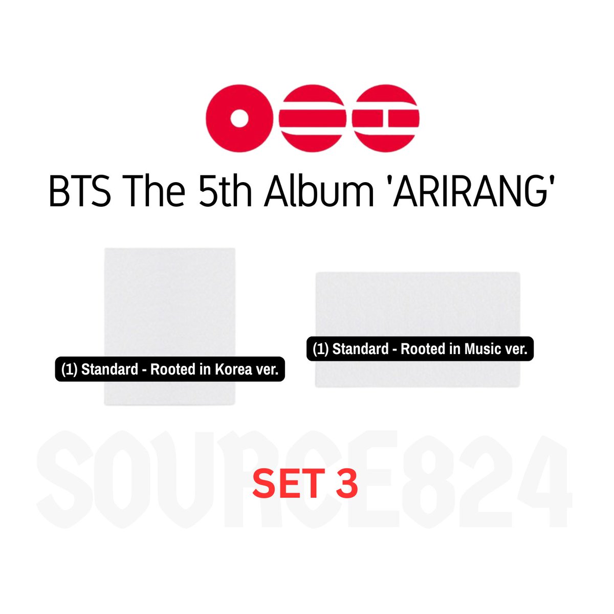 source824's tweet image. BTS The 5th Album Arirang PH GO

• see pricelist below
• checkout via Weverse Shop
• DOO/DOP: March 19
• 50% dp / rembal once on hand 🇵🇭
• ETA: April via Sea Cargo

wts lfb ph only bts army standard rooted in korea rooted in music living legend weverse ver