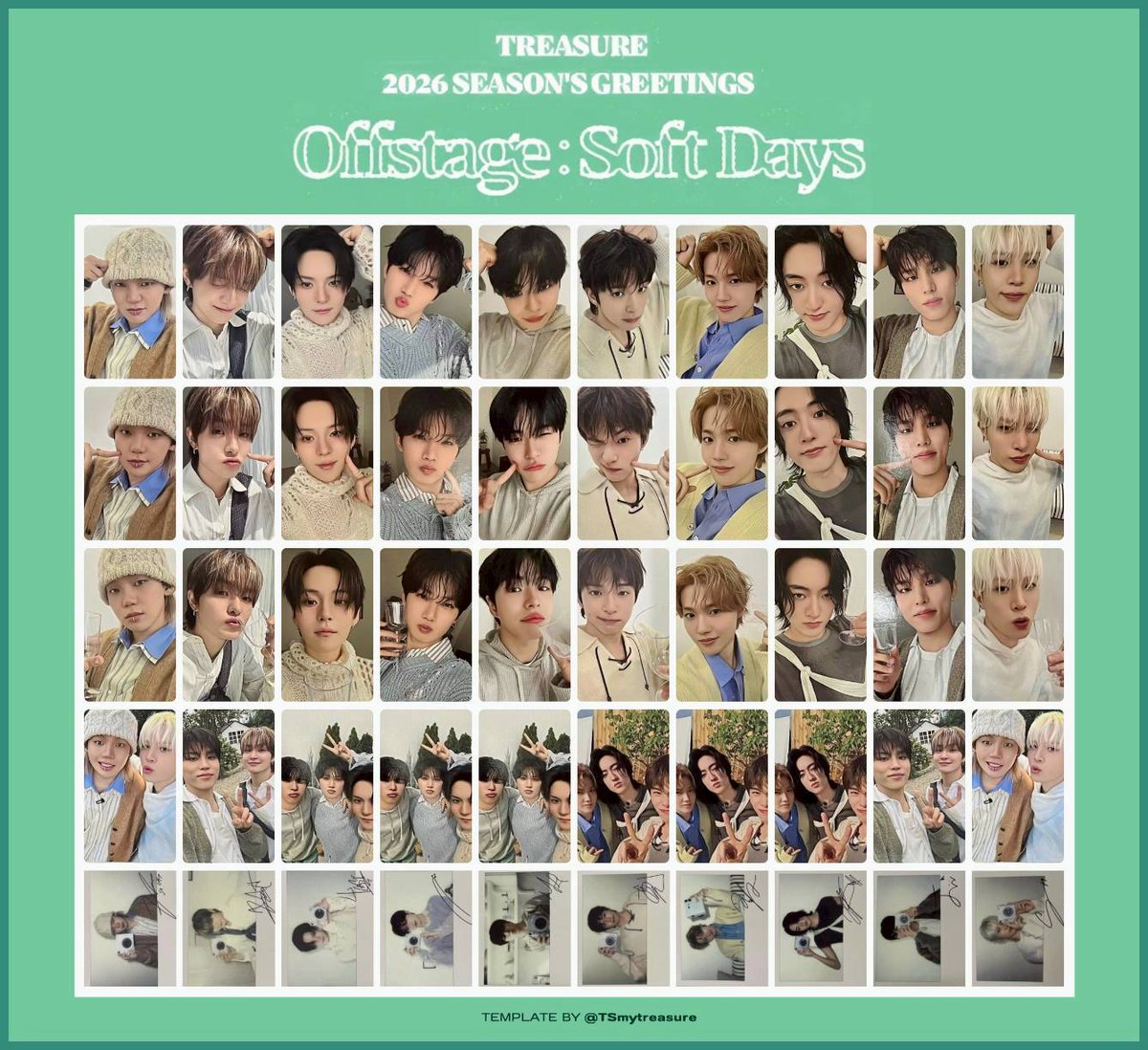 WTS PC SHANGHAI TREASURE 

• LANDSCAPE 20k dp 13k : yoshi (2), junkyu, doyoung, junghwan
• ICE CREAM 28k dp 12k : junghwan

SEASON GREETING TREASURE 
• doyoung set 30k DP 15k

wts aab treasure hyunsuk jihoon Yoshi junkyu asahi jaehyuk doyoung haruto jeongwoo junghwan