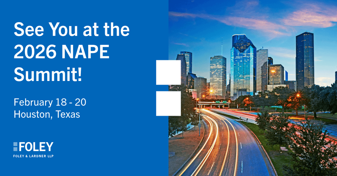 FERCLawyer's tweet photo. Our Energy &amp; Infrastructure team is headed to the 2026 NAPE Summit! 

We're excited to connect with industry leaders, dealmakers, and innovators at the 2026 NAPE Summit to explore how oil, gas, renewables, and critical minerals are shaping the future of energy. It’s an… https://t.co/f471OvQDgy