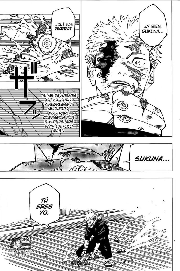 SimpMaster928's tweet photo. @AdrianMald19225 @Mdso_Va1 Itadori en la pelea contra Sukuna despertó su potencial, y en el manga se muestra que desde ese momento los ojos de él cambian para luego volver a ser normales post Shinjuku. Mi teoría es que los ojos de Itadori cambian a por los de Sukuna cuando experimenta emociones fuertes. https://t.co/n7nIzve0zu