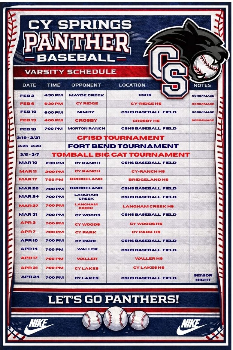 Panther Baseball tweet media