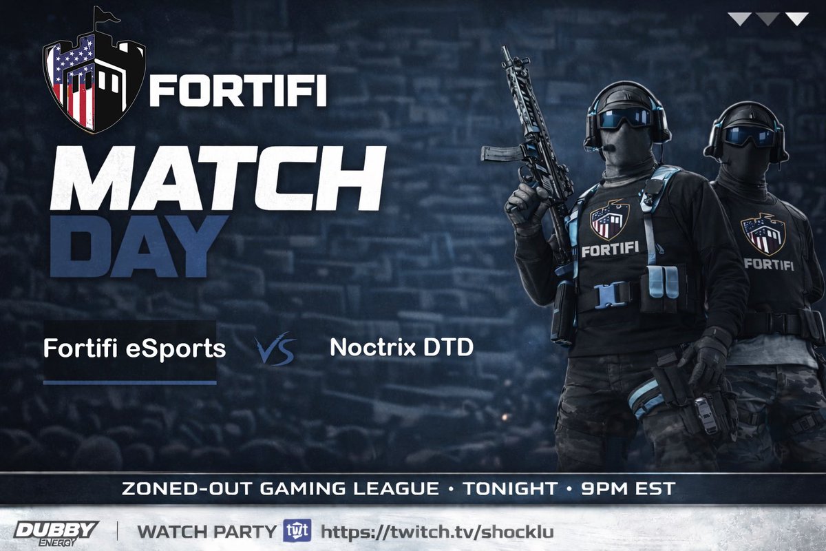 🚨 MATCH DAY IS HERE 🚨 @FortifiEsports goes head-to-head with Noctrix ...