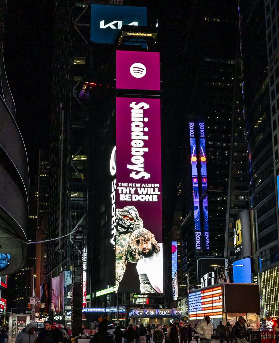 $UICIDEBOY$ “THY WILL BE DONE” ALBUM BILLBOARD IN TIMES SQUARE