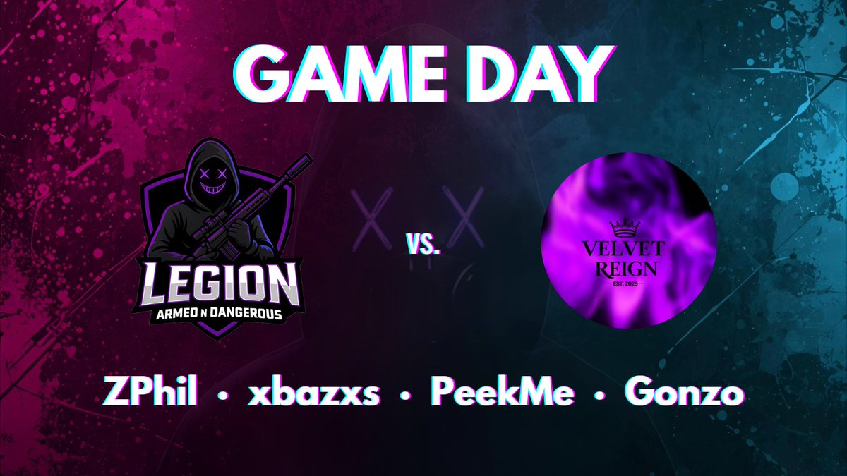 GAME DAY

AnD Legion takes on Velvet Reign Esports in the RCL Winners Semis tonight at 11 EST!

<a href="/zphillips_8/">AnD ZPhil</a> 
<a href="/x_Bazxs_x/">DHE xbazxs</a> 
<a href="/peekme_gaming/">PeakMe Gaming</a> 
<a href="/GonzoCOD/">Gonzo</a>