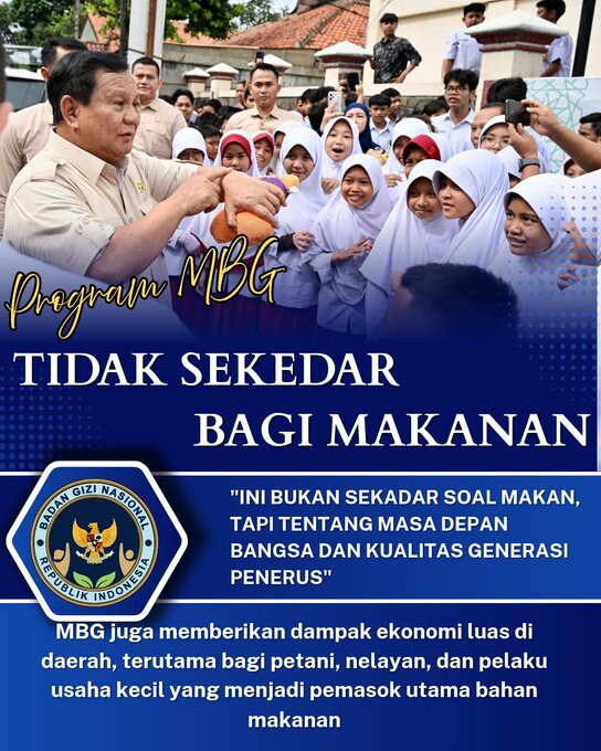 anggi_onitu's tweet photo. Program Makan Bergizi Gratis tidak hanya sekedar membagikan makanan tapi tentang masa depan bangsa dan kualitas generasi penerus bangsa
#MakanBergiziGratis #UsahaRakyat #EkonomiTumbuh https://t.co/rRIFVivuaV
