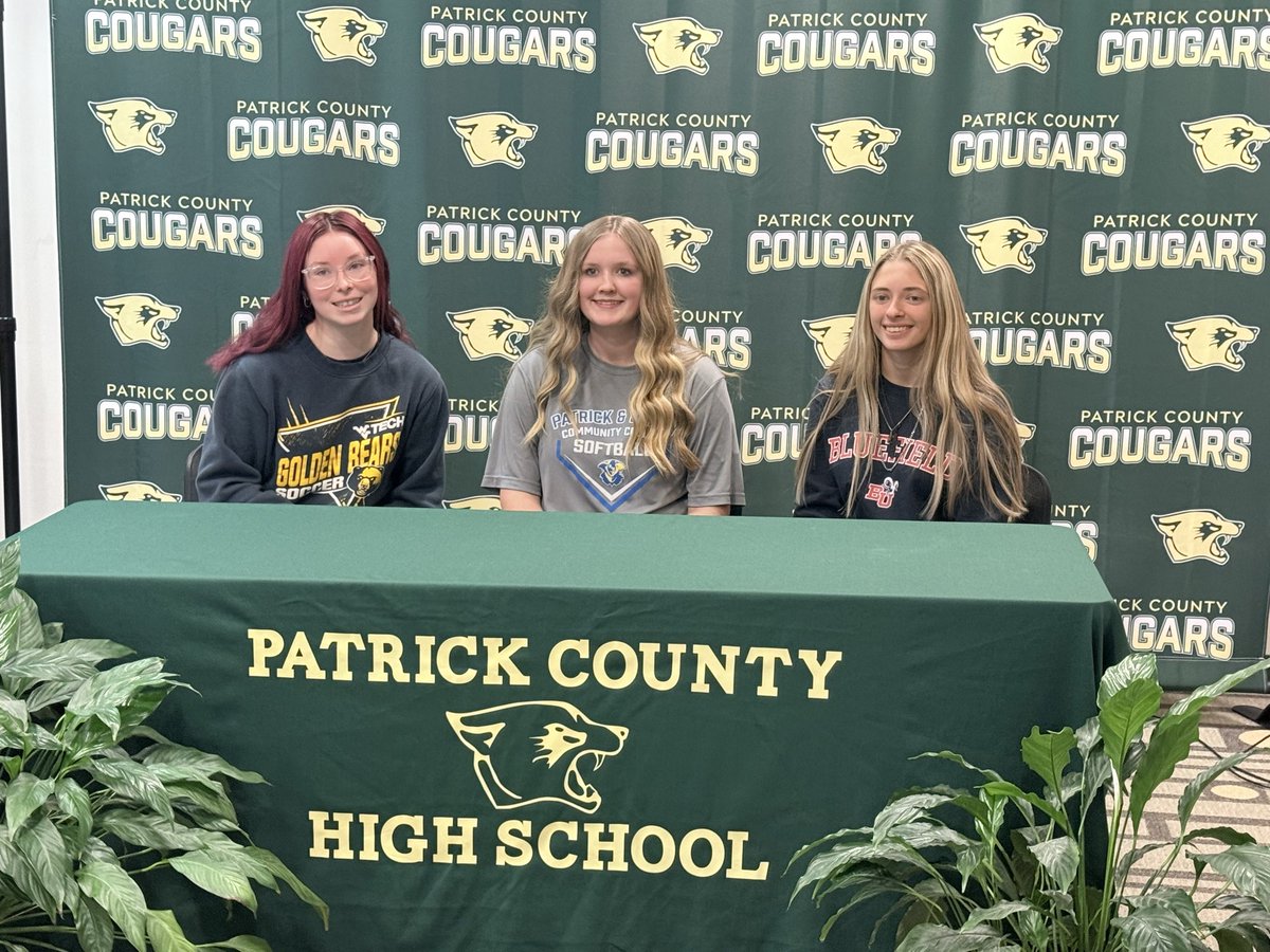 Congratulations to Skye Ayer’s,-West Va Tech, Hayden Lawless P&amp;HCC and Gracie Marshall Bluefield University for signing today!