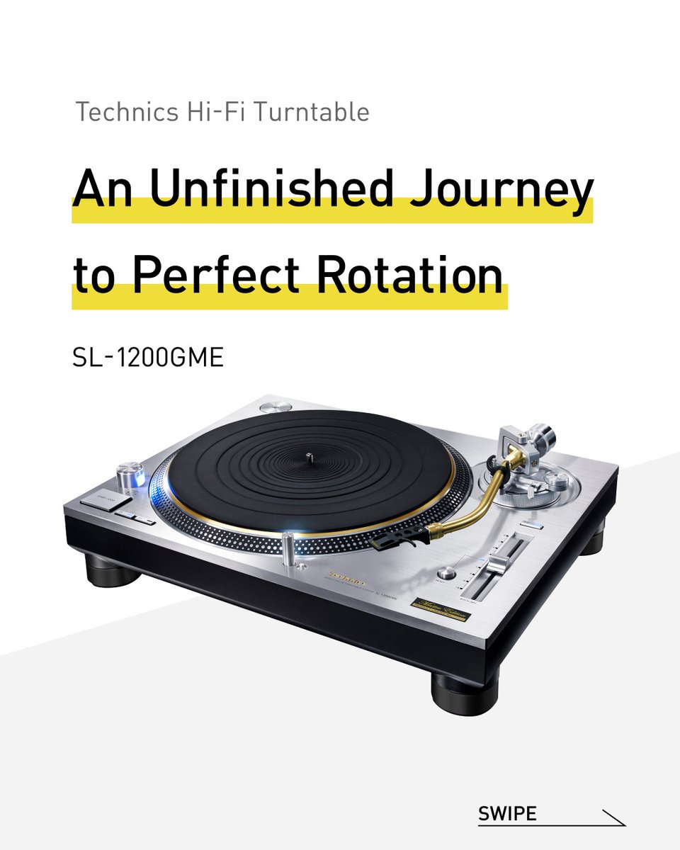 technics's tweet image. For over half a century, Technics has pushed the boundaries of analog playback—from the dawn of direct drive to breakthroughs in vibration control, materials, and motor precision. 

That legacy lives on in the SL-1200GME.
A turntable built upon decades of engineering mastery.