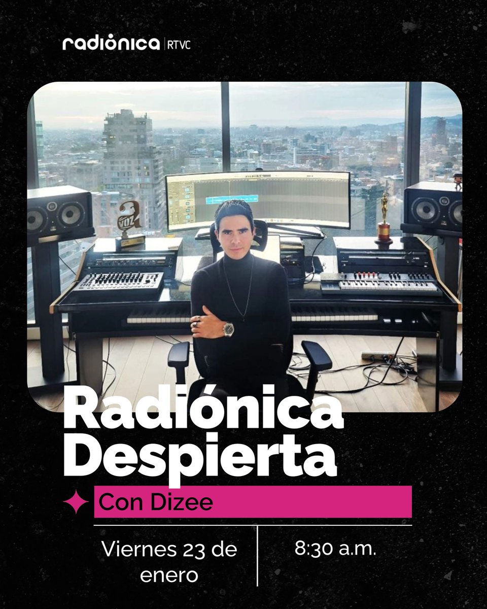radionicafm's tweet photo. Mañana 23 de enero en #RadiónicaDespierta, @dizeemills nos contará su experiencia creando música para Disney en una charla imperdible a las 8:30 a. m.

Sintoniza Radiónica por todas nuestras frecuencias o escúchanos en https://t.co/hDAoEv0nXY. 🎶📻✨ https://t.co/w7OQTtVd2G
