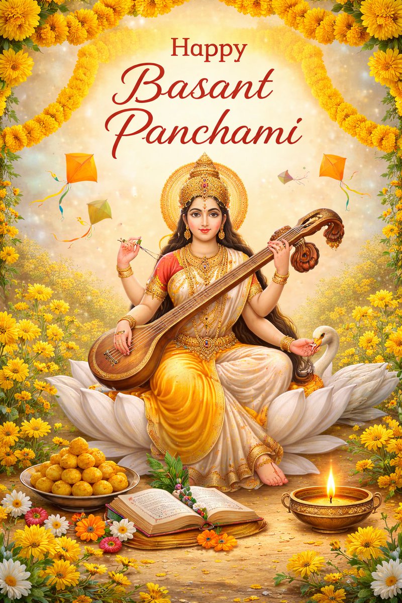 🌼 बसंत पंचमी की शुभकामनाएं 🌼
माँ सरस्वती से प्रार्थना है—
आपके जीवन में ज्ञान, बुद्धि और विवेक का प्रकाश सदैव बना रहे।
🙏📚✨
#BasantPanchami #सरस्वतीपूजा #ज्ञान