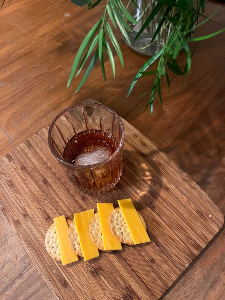 Made myself a mid century dad snack (Rob Roy + cheese and crackers) and immediately thought of <a href="/owroot/">O.W. Root</a>