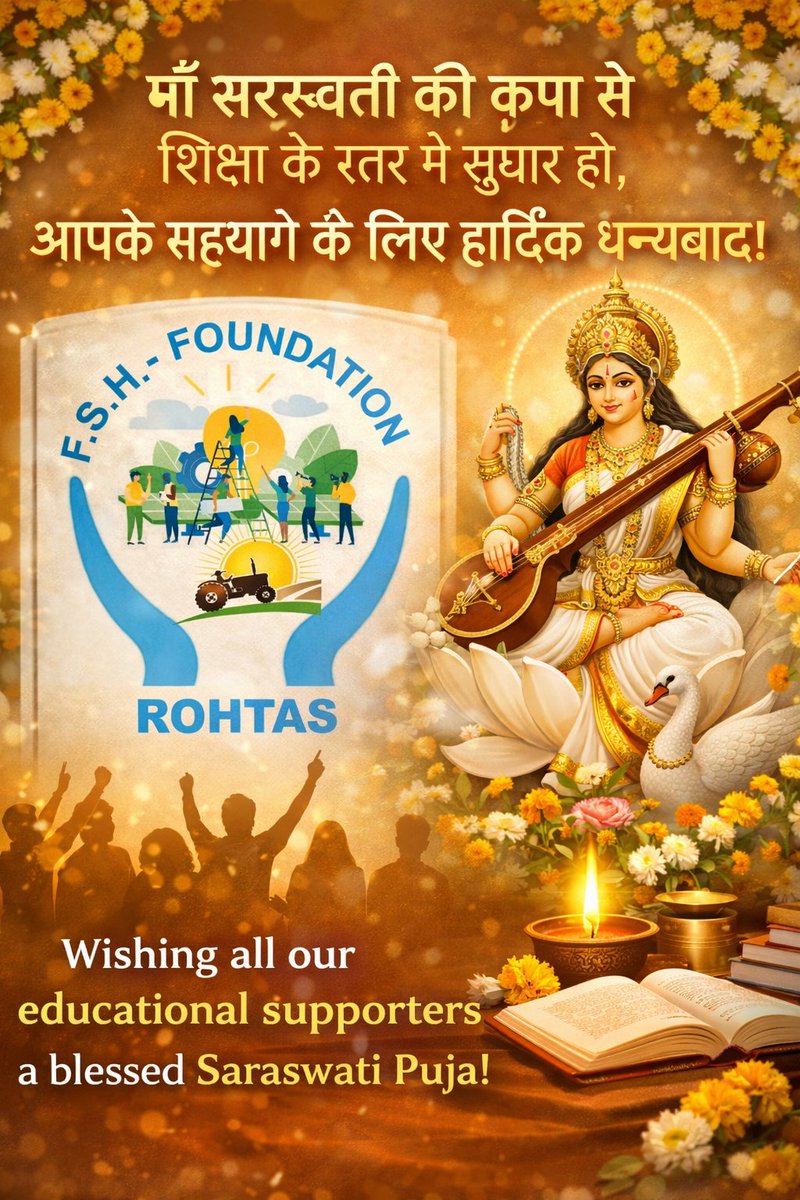 FulminareGlobal's tweet photo. 🙏 ॐ ऐं सरस्वत्यै नमः
Happy Saraswati Puja to all 🌼 https://t.co/iN7toxnx1e
