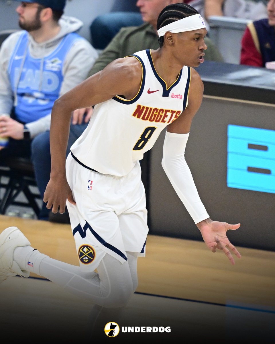 Peyton Watson tonight:

35 PTS
6 3PM
4 BLK
2 STL

Wemby is the only other player in NBA history to record those numbers in a game.