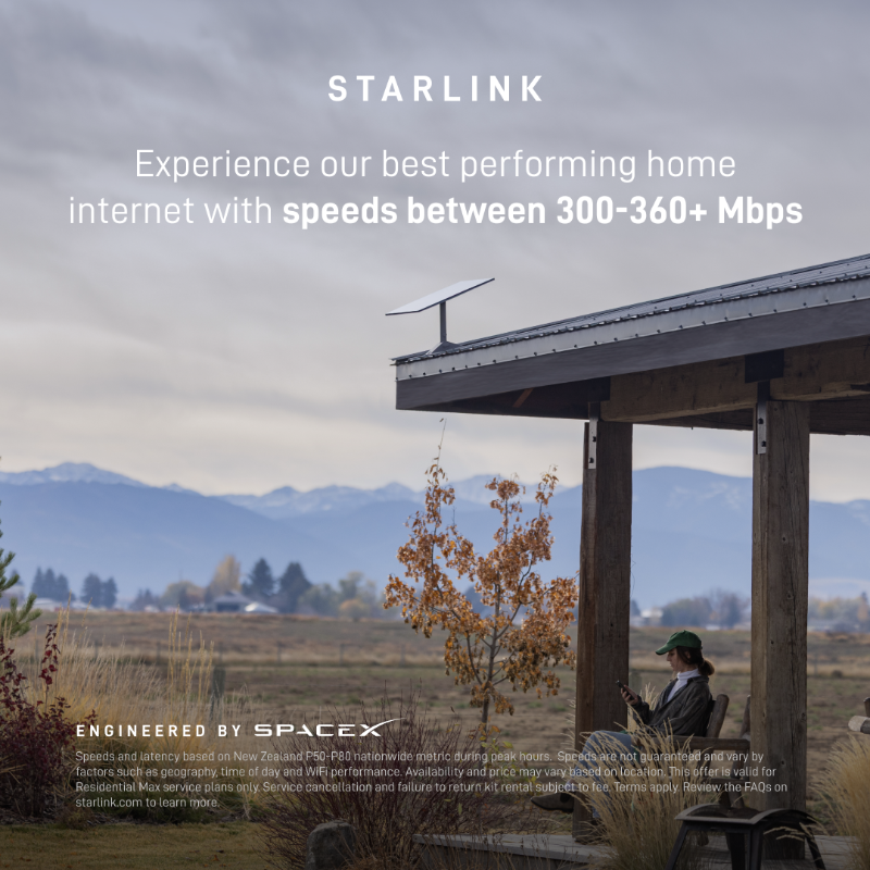 Starlink's tweet photo. Experience our best performing internet with no upfront hardware costs.

Stream, work from home, game and more with the option for a free Starlink Mini to connect on the go.