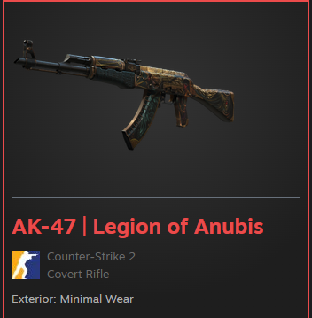 $41 Giveaway

AK-47 | Legion of Anubis (MW)

✅ Follow US <a href="/skinwaste/">Skinwaste</a>
✅ Retweet + Tag Two Friends
✅ Join Skinwaste Discord
discord.gg/7gP6Tu9wkG

Ends in 5 Days! 

P.S. We are preparing for launch <3

#CSGO #CSGOGiveaway #csgogiveaways