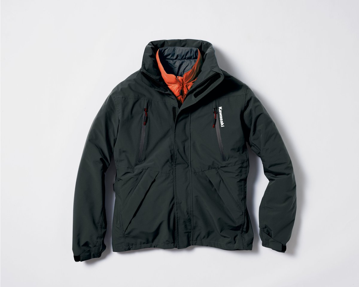 【新品】カワサキプラザ 秋冬バイクジャケット マウンテンパーカー LL 新品】カワサキプラザ 秋冬バイクジャケット マウンテンパーカー LL